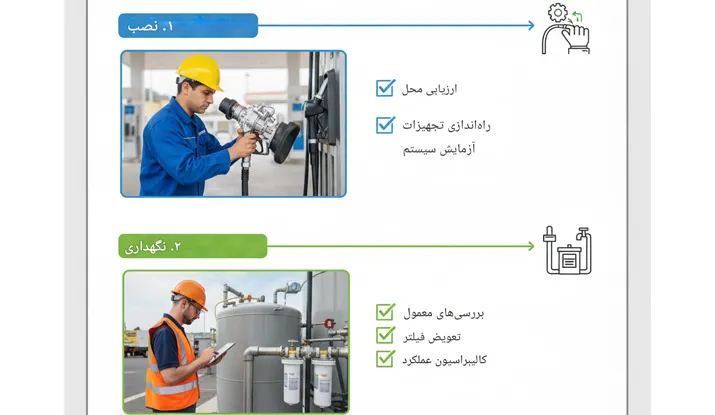 مراحل نصب و نگهداری سیستم کهاب