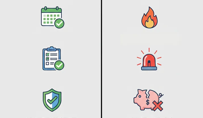 تفاوت نگهداری پیشگیرانه و تعمیرات اضطراری در پمپ بنزین